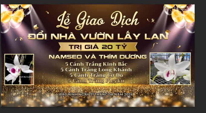 Xôn xao lễ giao dịch đổi nhà vườn lấy lan trị giá tới 20 tỷ đồng ở Bắc Ninh- Ảnh 1.