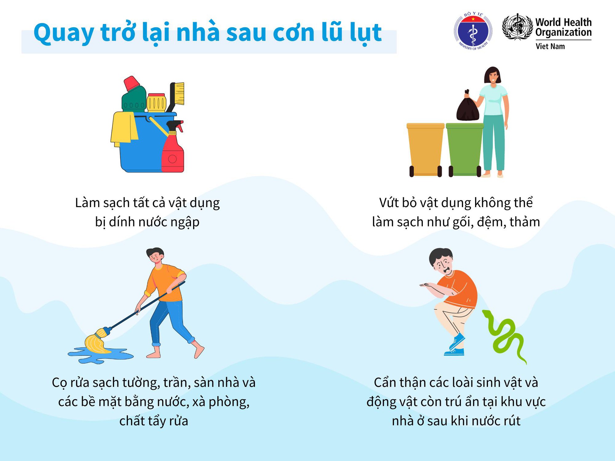 Bộ Y tế khuyến cáo: Người dân vùng bão lũ không sử dụng gia súc, gia cầm chết làm thức ăn hoặc chế biến thực phẩm- Ảnh 4.