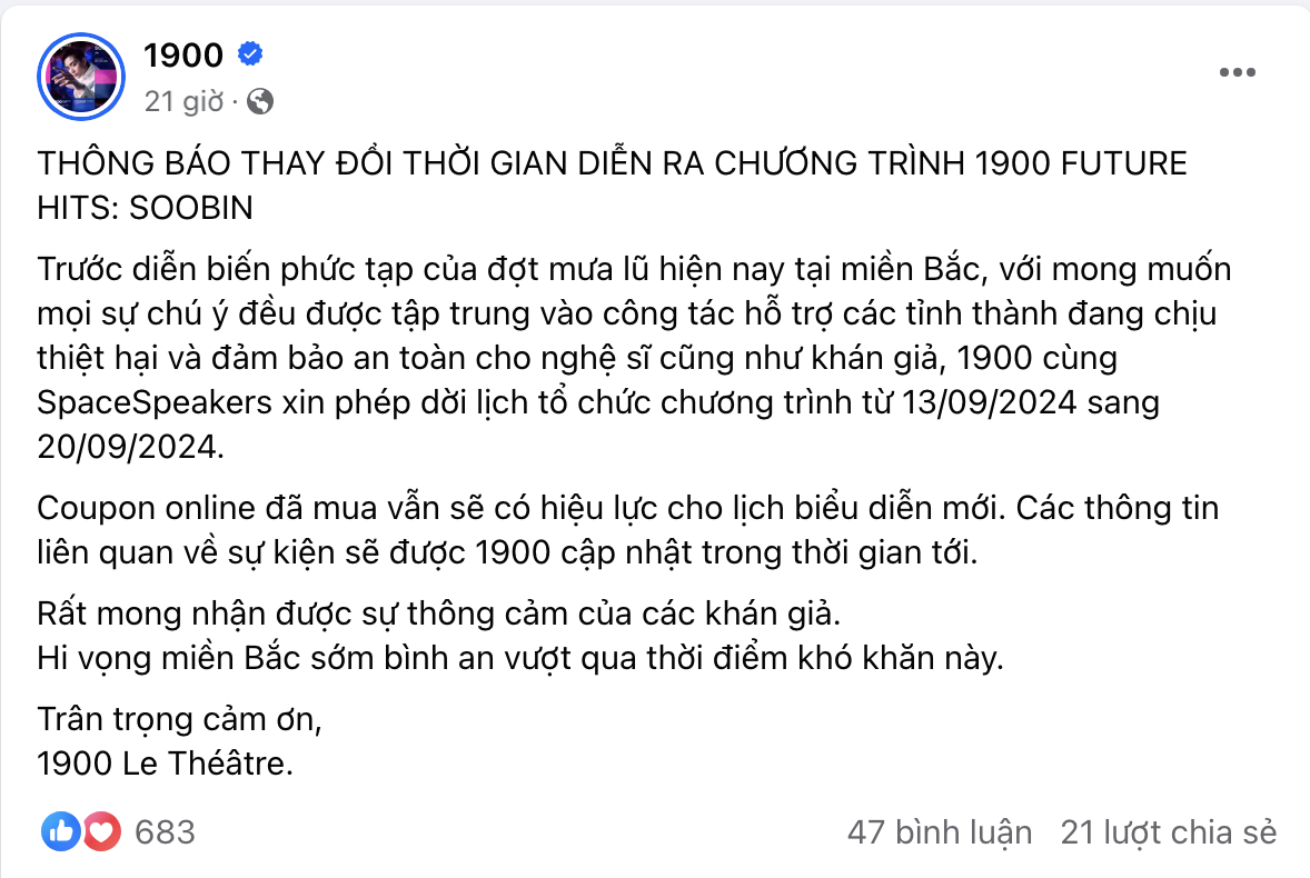 Cả showbiz hướng về miền Bắc: Show Chông Gai dời lịch phát sóng, nghệ sĩ hoãn MV và nhiều đêm thiện nguyện được tổ chức- Ảnh 8.