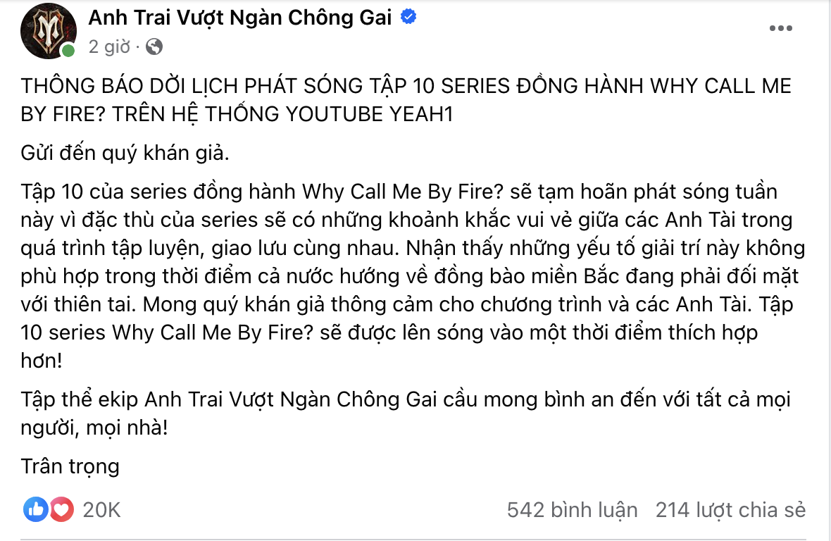 Cả showbiz hướng về miền Bắc: Show Chông Gai dời lịch phát sóng, nghệ sĩ hoãn MV và nhiều đêm thiện nguyện được tổ chức- Ảnh 6.