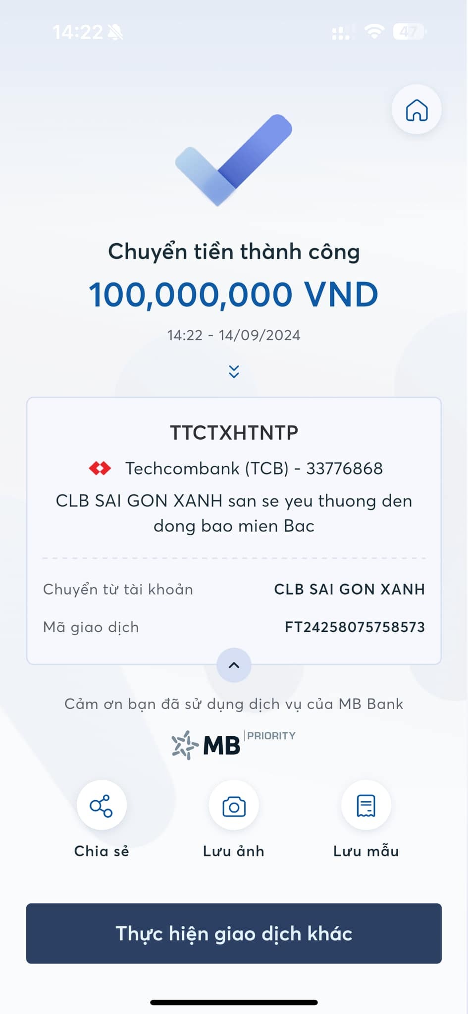 Sài Gòn Xanh nhường lại tiền ủng hộ dự án cho đồng bào bị lũ lụt, số tiền chuyển khoản gây choáng!- Ảnh 1.