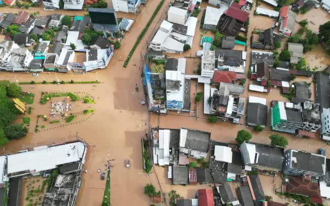 Đông Bắc Thái Lan ngập lụt nặng do mưa lớn và nước sông Mekong dâng cao- Ảnh 1.