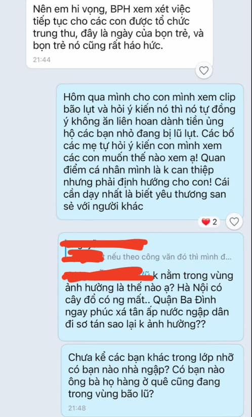 Xôn xao chuyện phụ huynh góp ý về việc tổ chức Trung thu liền bị xoá khỏi nhóm chat: Đọc tin nhắn mới bất ngờ- Ảnh 1.