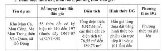 2 huyện vùng ven Hà Nội chuẩn bị đấu giá hơn 80 lô đất, giá khởi điểm từ 5,3 triệu đồng/m2- Ảnh 2.