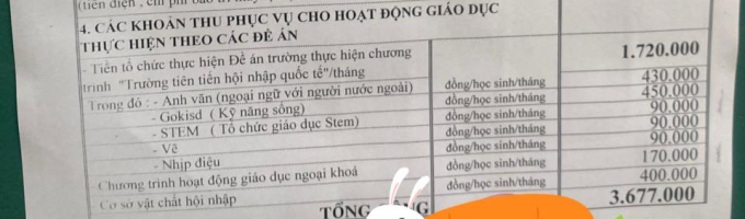 Bà mẹ ở TP.HCM thắc mắc 1 khoản thu "lạ" tới 400.000 đồng/tháng, nhiều cư dân mạng tinh ý, lập tức vào lý giải- Ảnh 1.