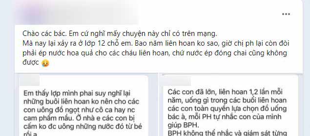 Mới đầu năm, Ban phụ huynh của một lớp đã khẩu chiến cực căng, nguồn cơn bắt đầu từ... chai nước ngọt!- Ảnh 1.