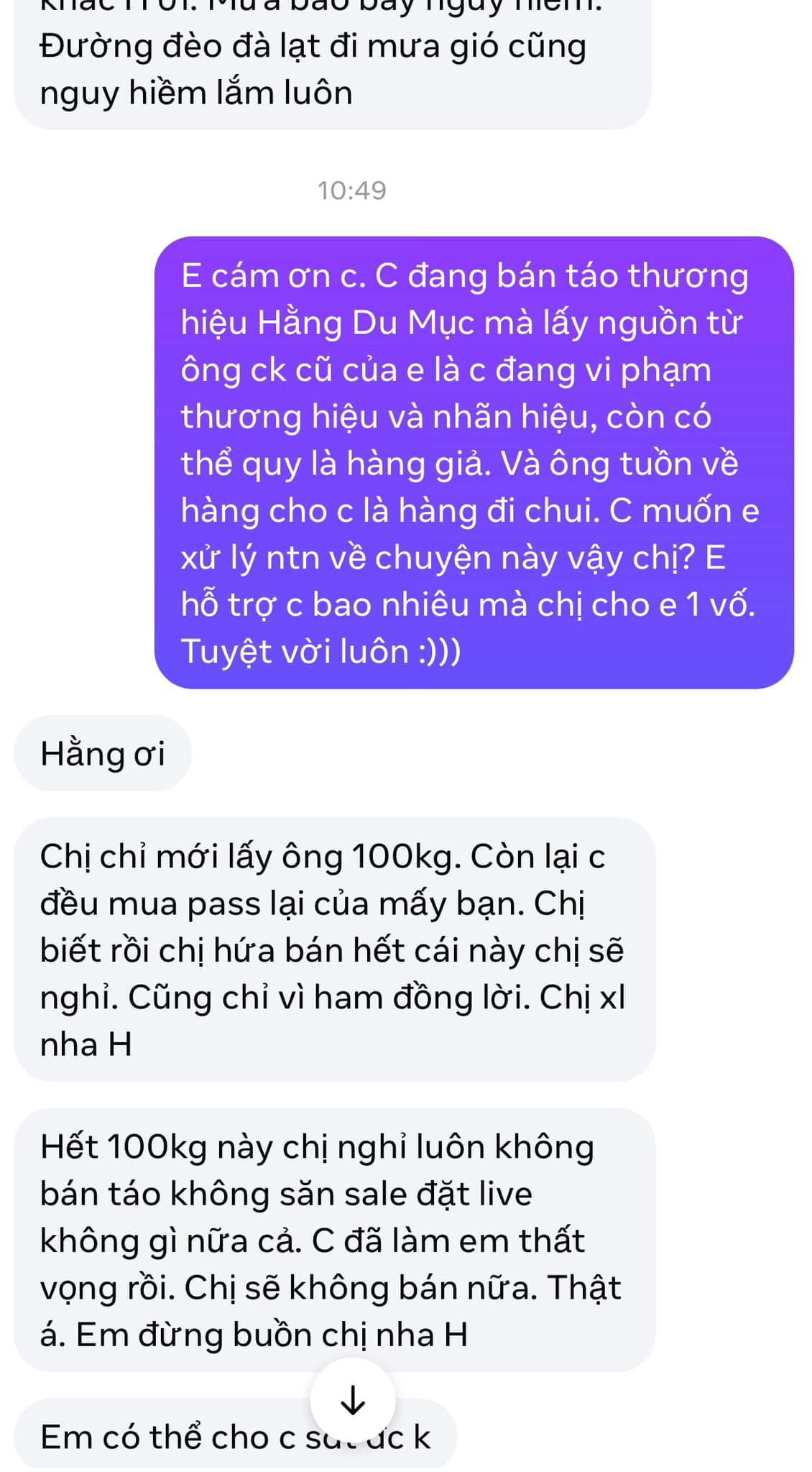 Hằng Du Mục "tuyên chiến" với những người bán táo đỏ của Tôn Bằng nhưng lại dùng tên cô- Ảnh 4.