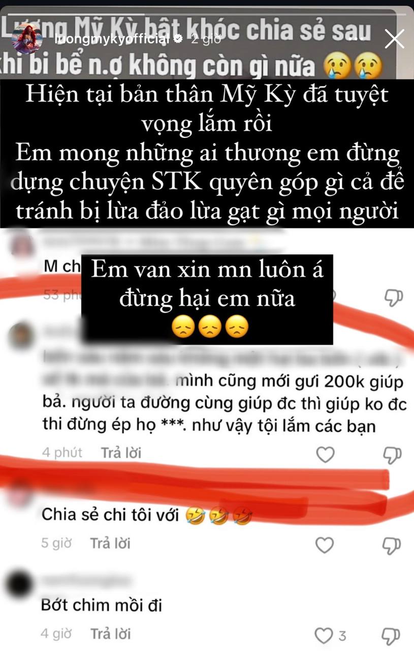 Á hậu Vbiz cầu cứu: