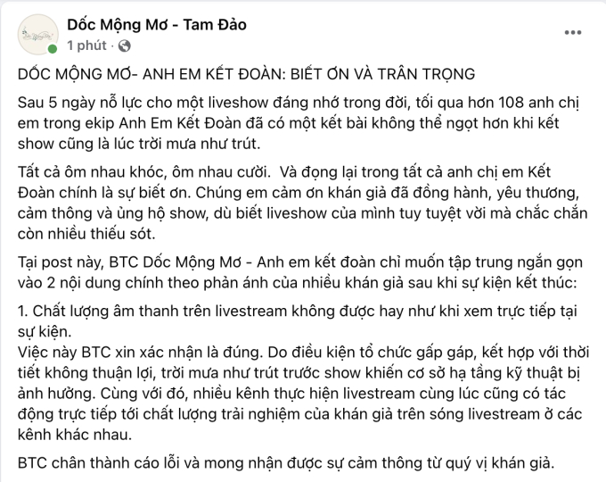 BTC lên tiếng về 2 điểm trừ trong liveshow Duy Mạnh - Tuấn Hưng, nói gì khi MC Tố Quyên nhận “bão" chỉ trích?- Ảnh 1.