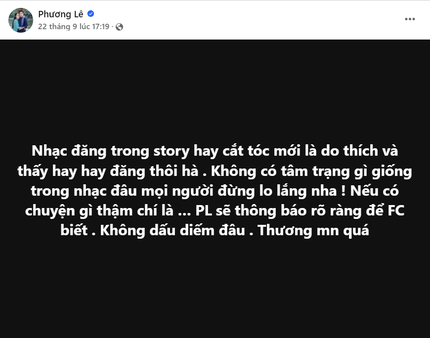 Phương Lê liên tục đăng đàn tâm trạng nhưng Vũ Luân không phản hồi, chuyện gì đây?- Ảnh 3.