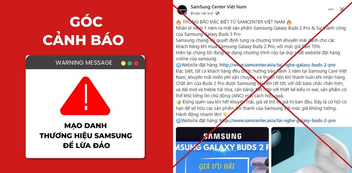 Giả danh Samsung chính hãng, lừa bán tai nghe Bugs 2 Pro chỉ 599.000 đồng- Ảnh 1.