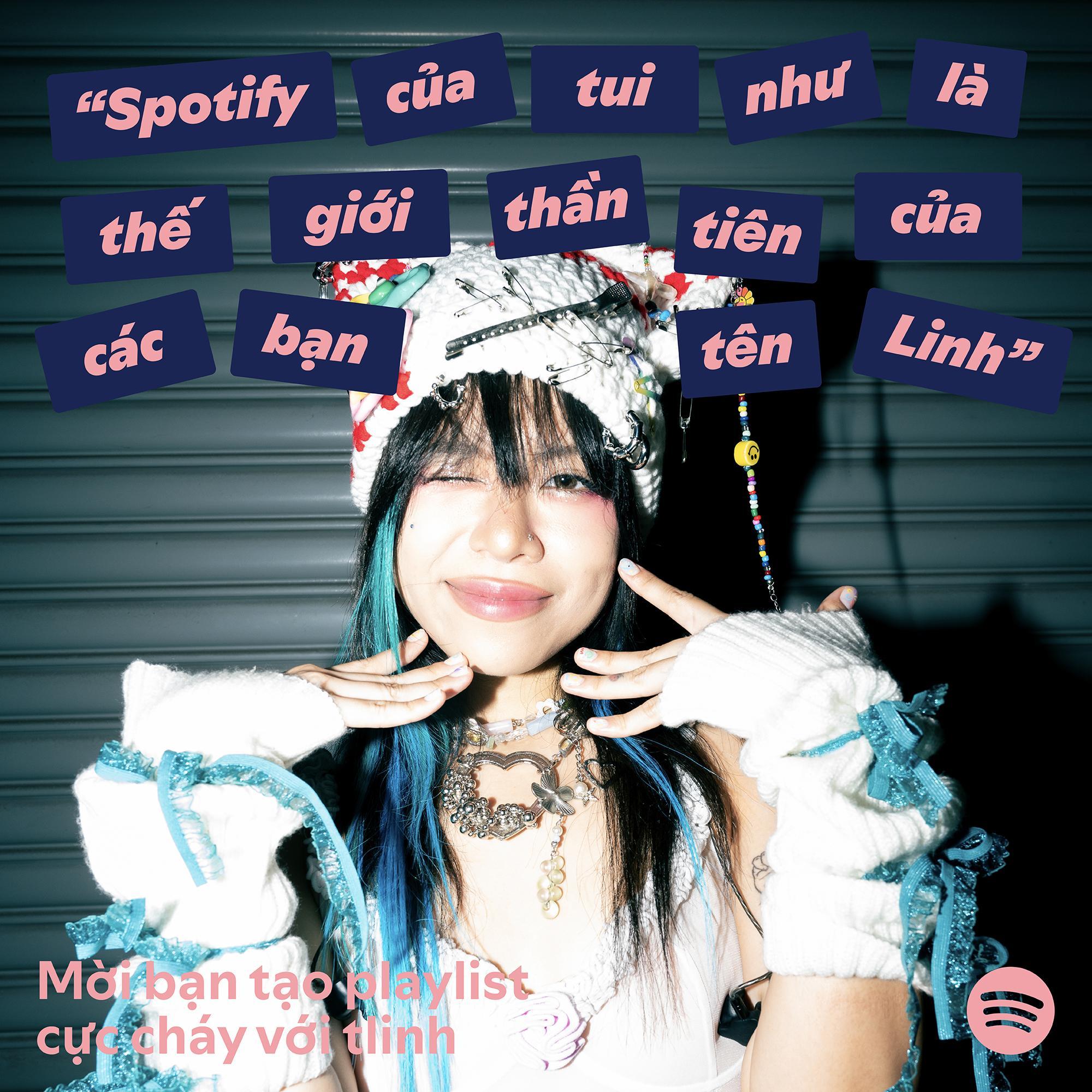 tlinh kết hợp với Spotify kêu gọi fan phá kỷ lục thế giới với playlist “This is 1000 LINH’s”- Ảnh 2.