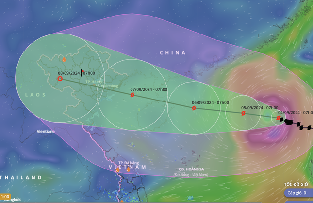 Dự báo mới về đường đi và vùng ảnh hưởng của bão YAGI- Ảnh 1.