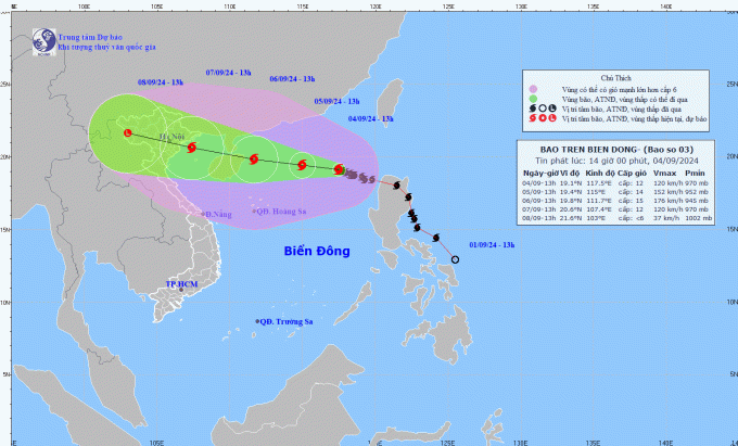 Bão số 3 có thể mạnh thành siêu bão, khả năng cảnh báo lên mức thảm họa- Ảnh 1.