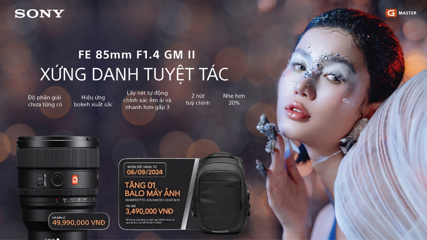 Sony ra mắt ống kính chuyên chân dung gọn nhẹ FE 85mm F1.4 GM II- Ảnh 5.