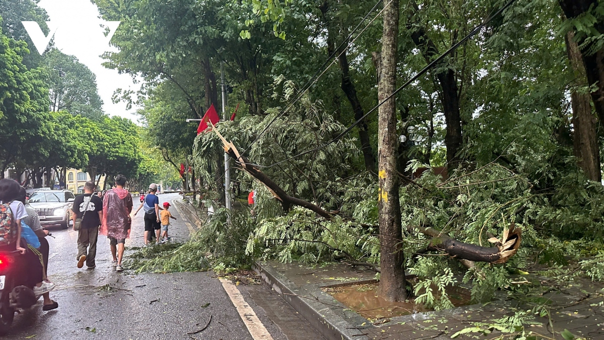 Trực tiếp: Siêu bão gây mưa lớn ở Hà Nội, cây đổ đè chết người- Ảnh 16.