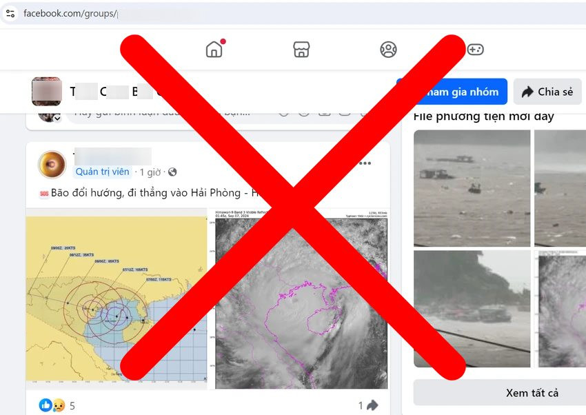 Cảnh báo: Tràn lan tin giả về siêu bão Yagi trên MXH, lấy nỗi lo sợ của cộng đồng để câu tương tác bất chấp!- Ảnh 1.
