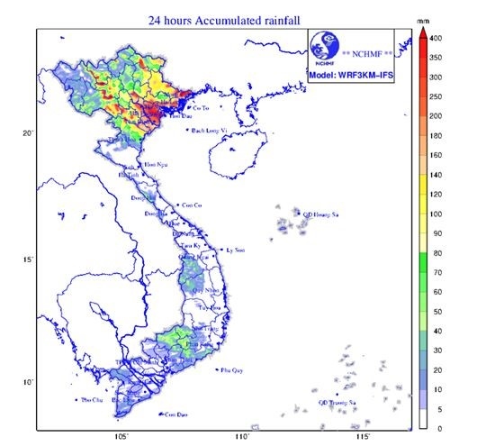 Cảnh báo ngập úng ở Hà Nội trong chiều và đêm nay do ảnh hưởng của bão số 3- Ảnh 1.