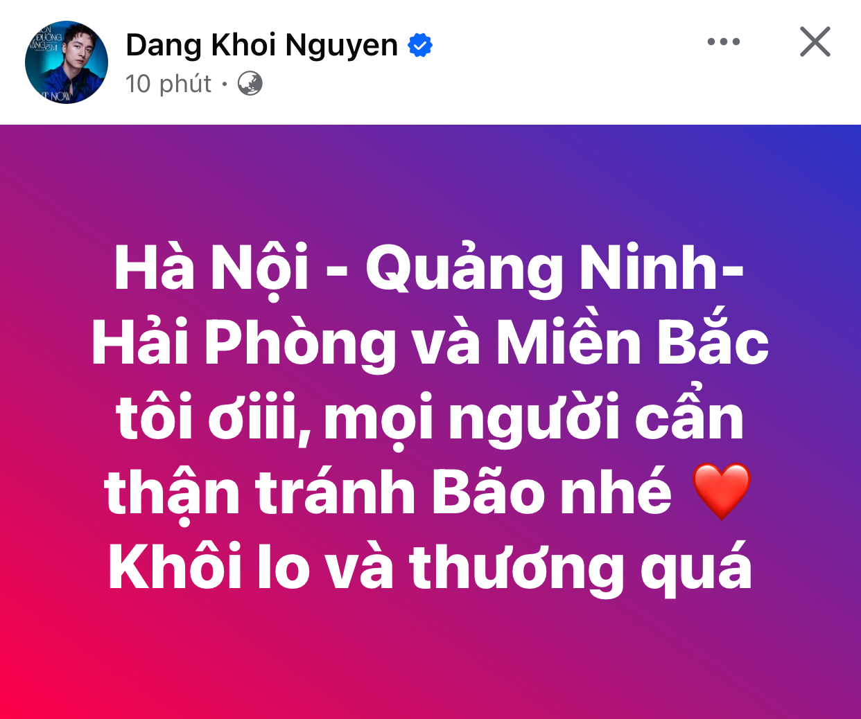 Các sao Việt mong mọi người bình an vượt qua cơn bão!- Ảnh 7.