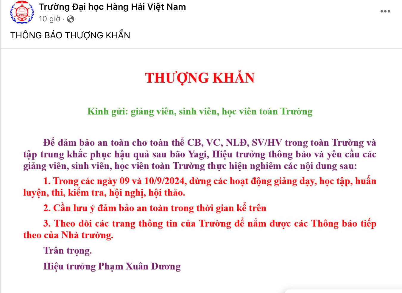 Nhiều trường đại học cho sinh viên nghỉ, chuyển học online sau siêu bão Yagi- Ảnh 2.