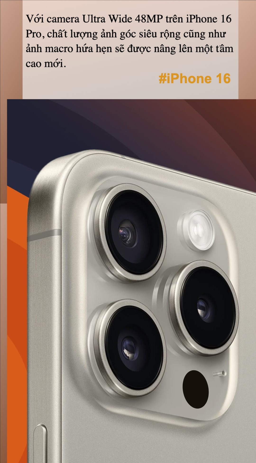 Tất tần tật về iPhone 16 trước giờ ra mắt: Thiết kế mới cực sang, màu vàng sa mạc hứa hẹn Tất tần tật về iPhone 16 trước giờ ra mắt: Thiết kế mới cực sang, màu vàng sa mạc hứa hẹn