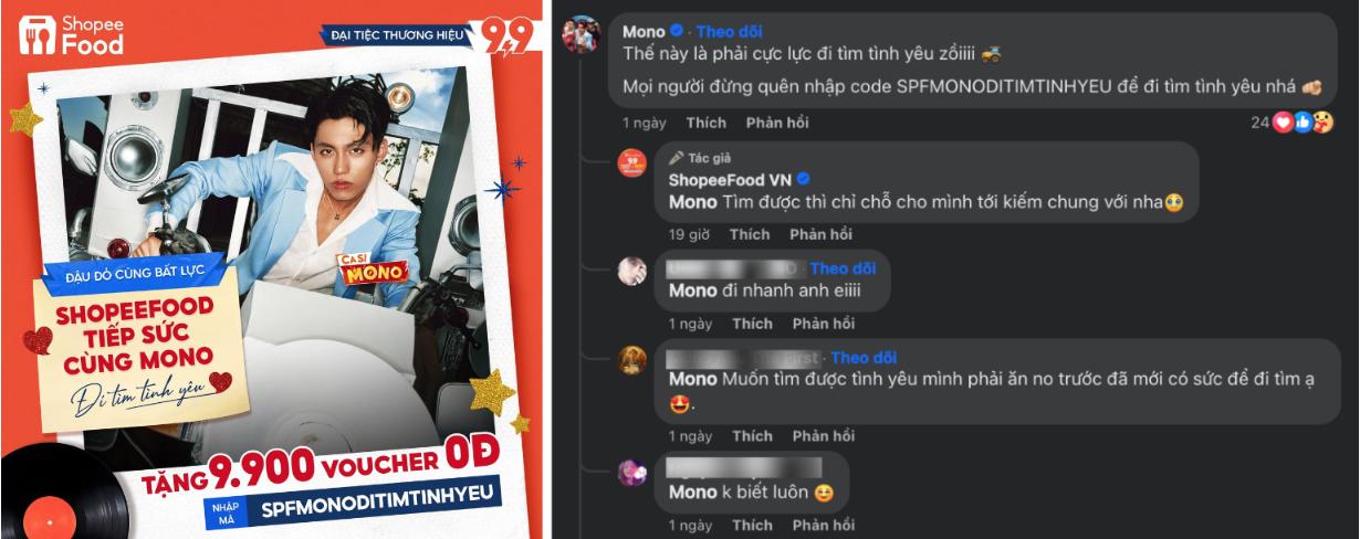 ShopeeFood “mách kế” cho fan của Mono cách đi tìm tình yêu thành công với “Đại tiệc siêu deal”- Ảnh 1.