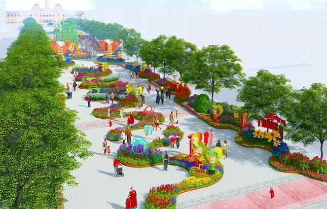 Ngắm linh vật rắn khổng lồ tại đường hoa Nguyễn Huệ Tết 2025- Ảnh 1.