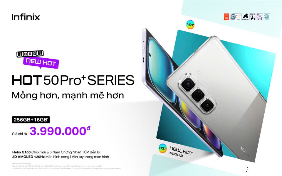 Infinix HOT 50 Pro+Series: Điện thoại màn cong mỏng hàng đầu thế giới, chỉ dưới 5 triệu đồng- Ảnh 1.