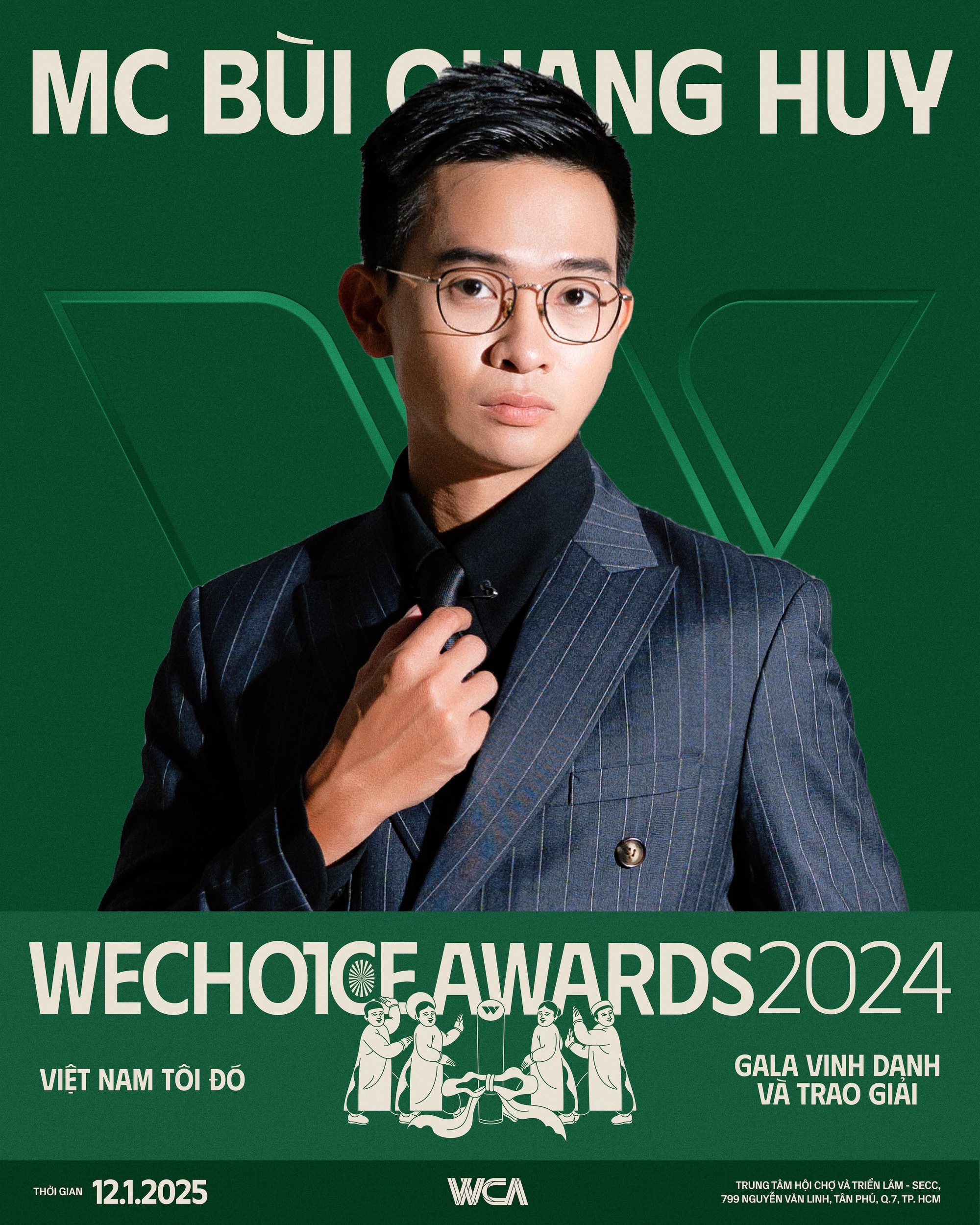 Lần đầu tiên tại thảm đỏ Gala WeChoice Awards: MC Quang Huy và người đẹp Quỳnh Lương “song kiếm hợp bích”, hứa hẹn sẽ cực bùng nổ!- Ảnh 1.