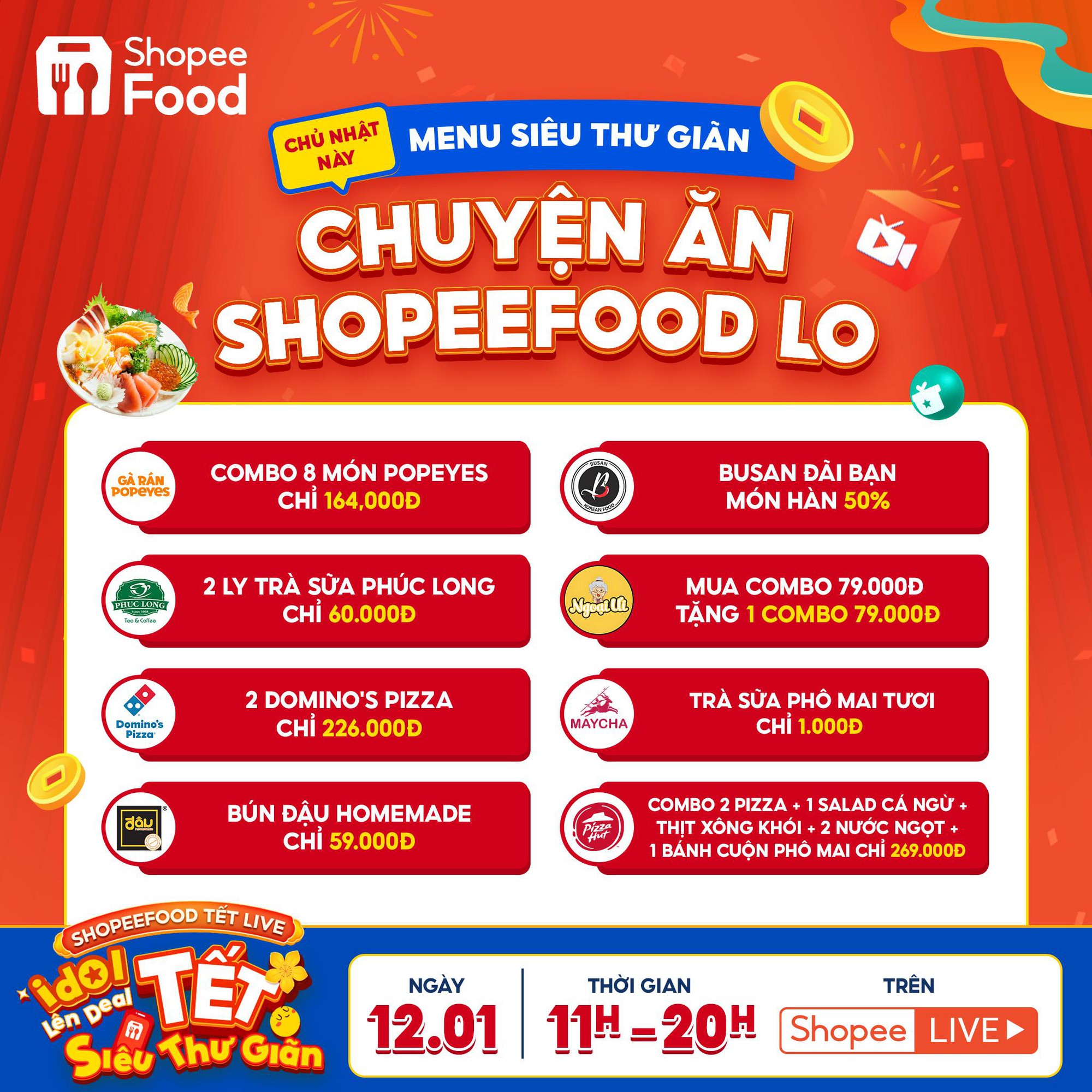 Nhập vai “chill guy”, “chill girl” cực đơn giản với ShopeeFood Tết Live 12.1- Ảnh 3.