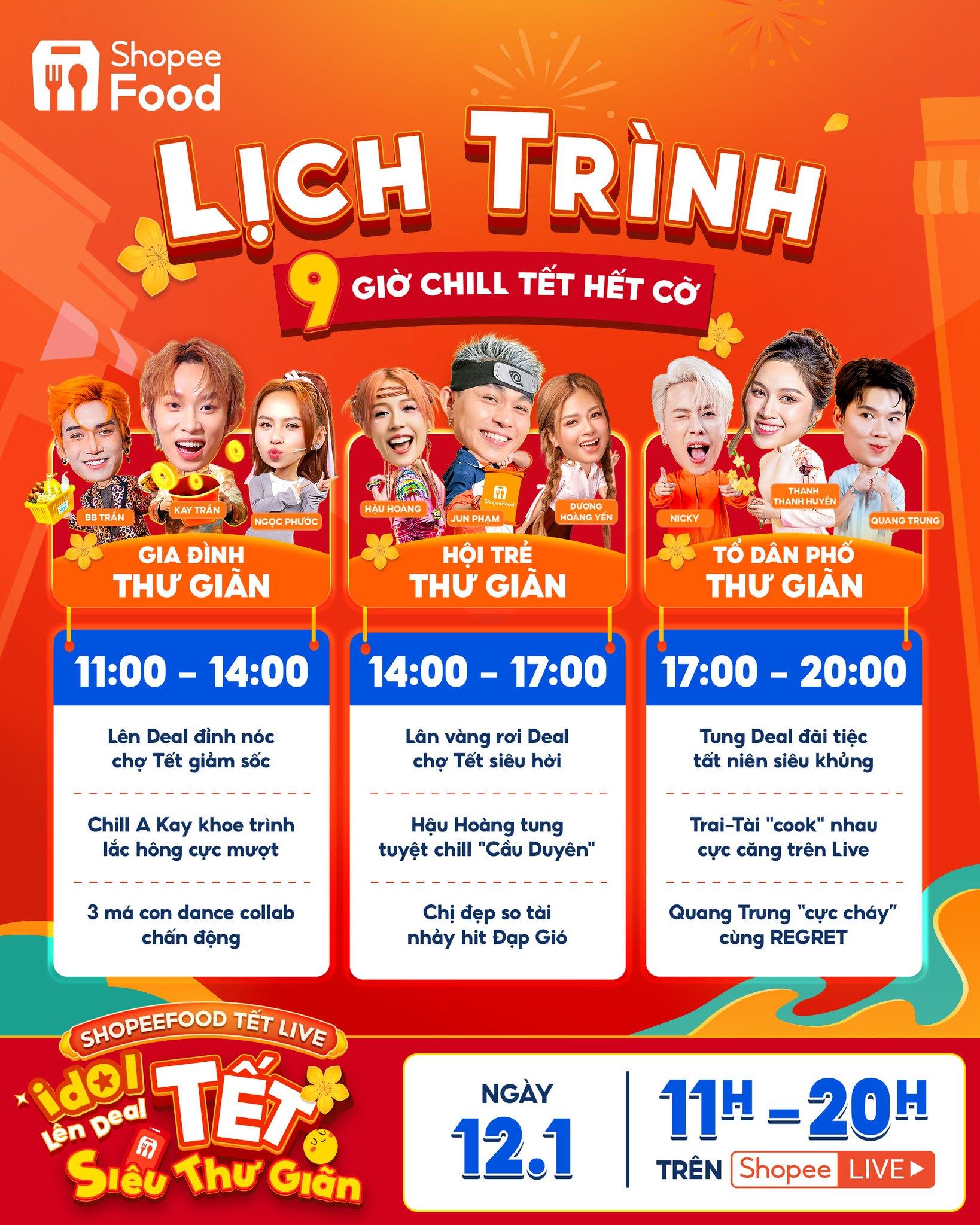 Nhập vai “chill guy”, “chill girl” cực đơn giản với ShopeeFood Tết Live 12.1- Ảnh 5.