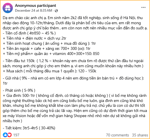 Th&aacute;ng n&agrave;o cũng tiết kiệm hơn nửa tiền lương, nh&igrave;n bảng chi ti&ecirc;u mới hiểu l&yacute; do- Ảnh 3.