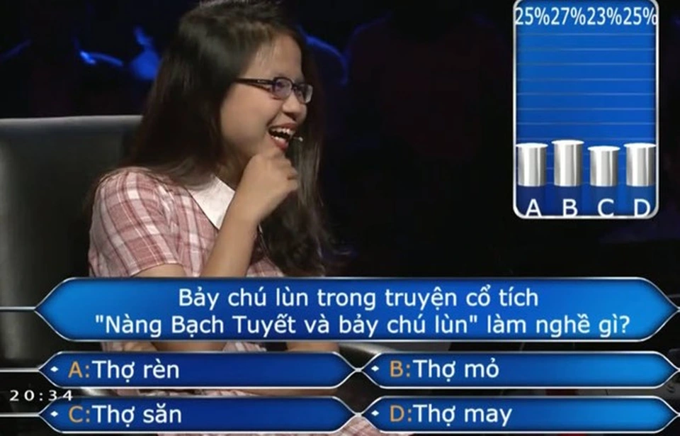 7 chú lùn trong truyện Bạch Tuyết làm nghề gì? Đáp án đơn giản nhưng người chơi phải tốn 2 quyền trợ giúp mới tìm ra- Ảnh 1.