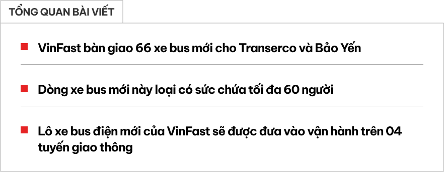 Ảnh thực tế dàn xe bus điện VinFast mới bàn giao: Chứa tối đa 60 người, sàn hạ thấp cho cả xe lăn lên- Ảnh 1.