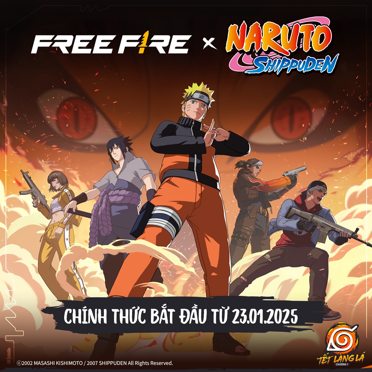 Naruto, Kakashi xuất hiện trong Free Fire gây chấn động, game thủ nhận một loạt quà miễn phí- Ảnh 1.