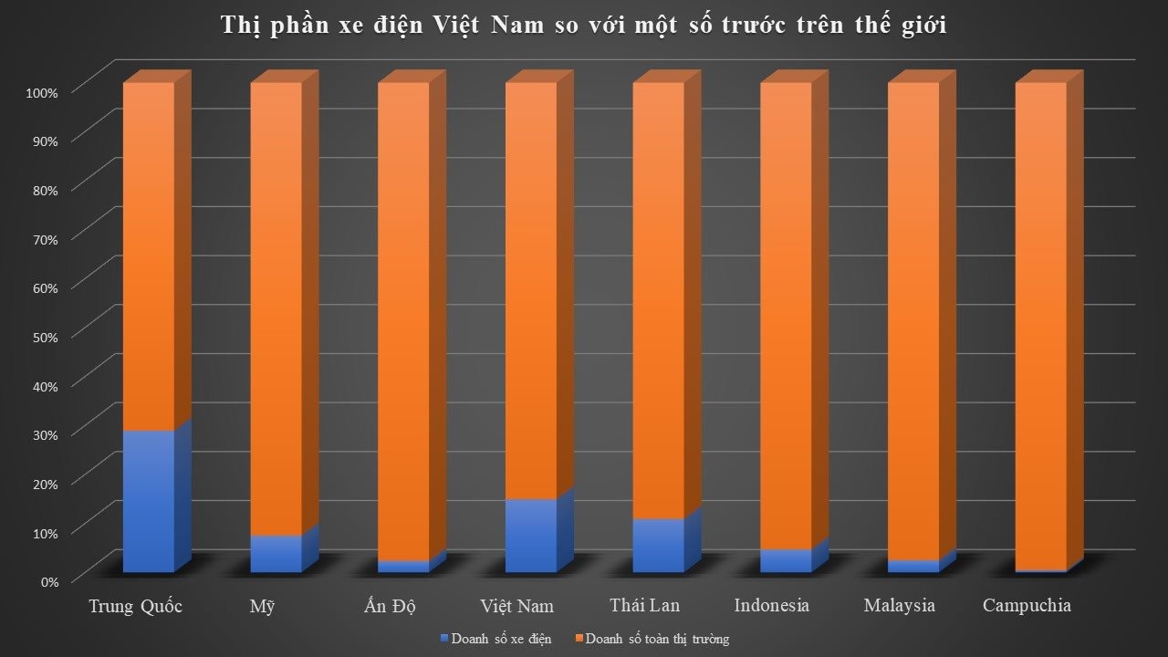 VinFast đại thắng doanh số, thị phần xe điện tại Việt Nam tăng vọt: cao vượt trội Thái Lan, Indonesia - Mỹ, Ấn Độ đều không bằng- Ảnh 4.