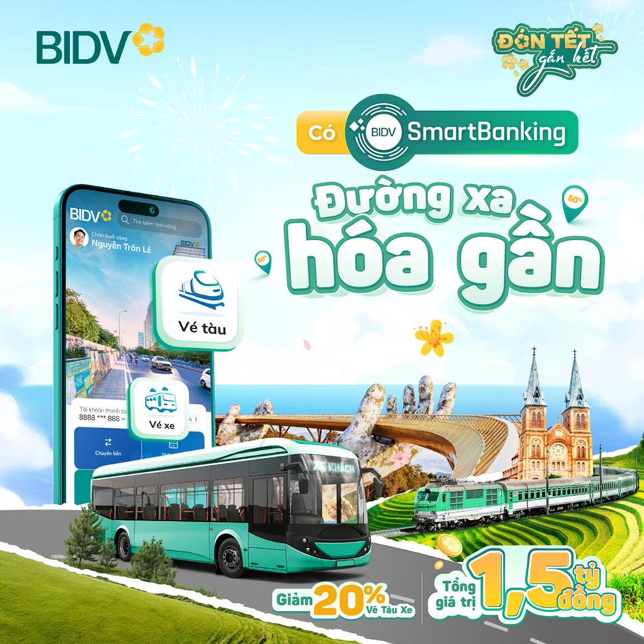 Ưu đãi 20% vé tàu xe - BIDV SmartBanking cùng bạn mang Tết về nhà- Ảnh 5.