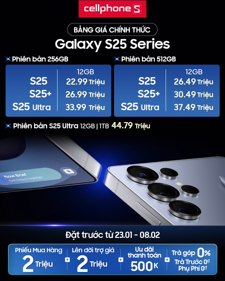 Galaxy S25 series ra mắt, giảm 4.5 triệu khi thu cũ lên đời tại CellphoneS- Ảnh 1.