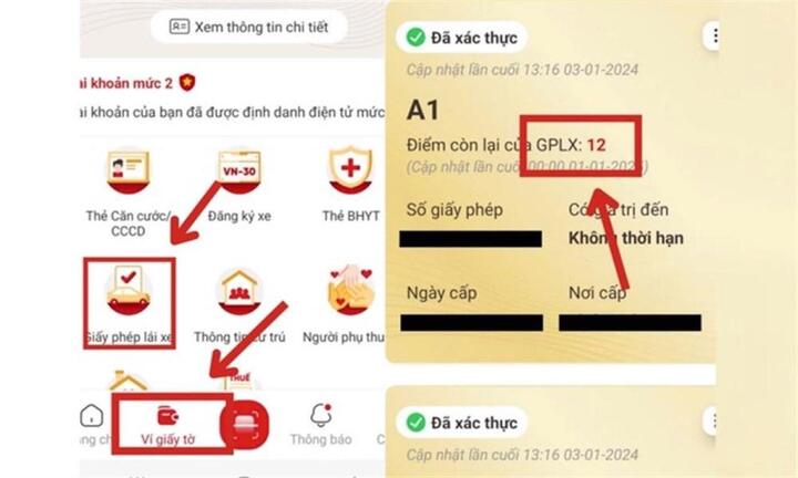 Cách kiểm tra điểm giấy phép lái xe bị trừ trên VNeID- Ảnh 1.