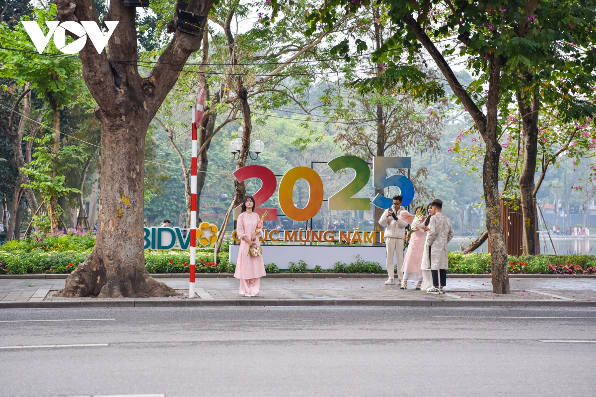 Phố phường H&agrave; Nội "thay &aacute;o mới" đ&oacute;n xu&acirc;n Ất Tỵ 2025- Ảnh 8.