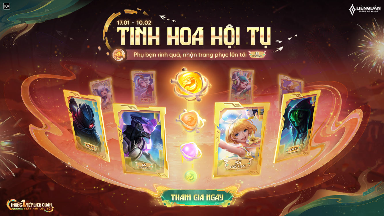 Liên Quân Mobile: Tổng hợp sự kiện Tết, game thủ nhận skin SS miễn phí- Ảnh 1.