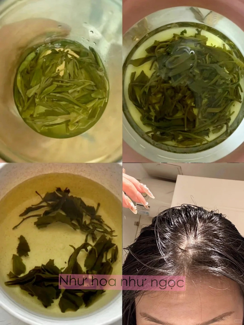 Thay vì hấp phục hồi ở tiệm, tôi ngâm tóc bằng trà xanh và không nghĩ mái tóc "khởi sắc" nhanh đến như vậy!- Ảnh 5.