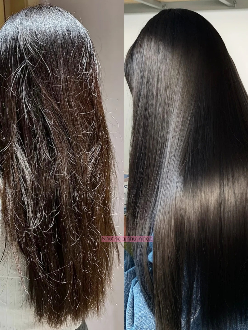 Thay vì hấp phục hồi ở tiệm, tôi ngâm tóc bằng trà xanh và không nghĩ mái tóc "khởi sắc" nhanh đến như vậy!- Ảnh 7.