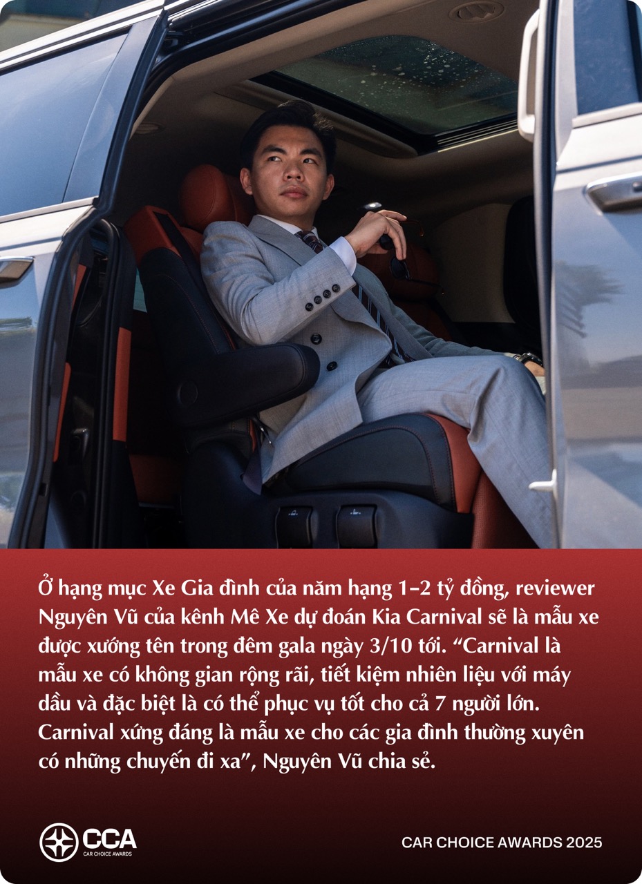 KOL trẻ ngành xe dự đoán xe thắng giải Car Choice Awards 2025: Có lựa chọn không theo số đông- Ảnh 3.