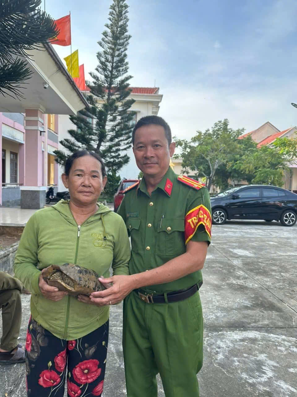 Đi hái rau, người phụ nữ bắt gặp con rùa quý nặng 2,2 kg ở Đà Nẵng- Ảnh 1.