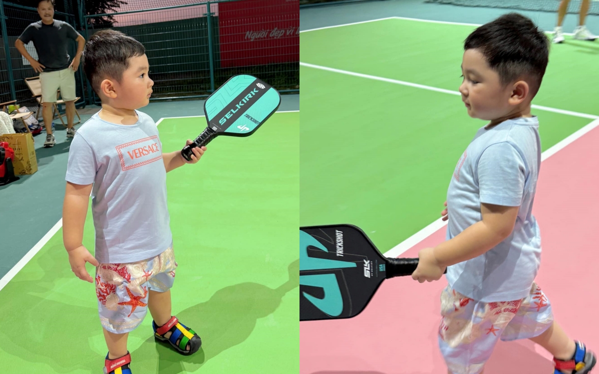 Quý tử nhà sao Việt sành điệu trên sân pickleball, sở hữu cả tủ hàng hiệu gây choáng- Ảnh 2.