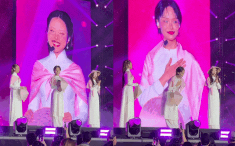 Concert Em Xinh Say Hi ở Mỹ Đình: Miu Lê đứng im như tượng, mãi mới chịu hát- Ảnh 4.