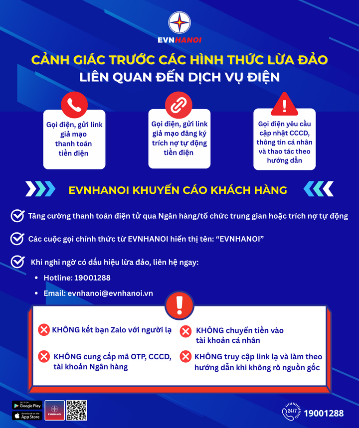 EVNHANOI khuyến cáo khách hàng về thủ đoạn mạo danh ngành điện để lừa đảo- Ảnh 2.