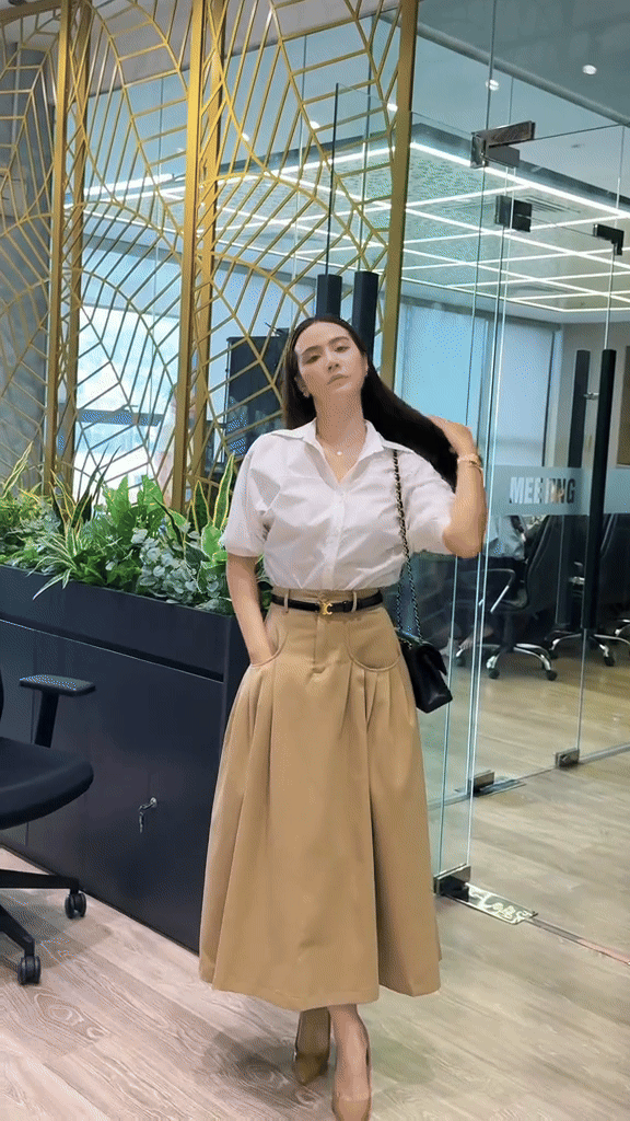 Huyền Lizzie là diễn viên giờ vàng mặc đồ công sở đẹp nhất- Ảnh 5.
