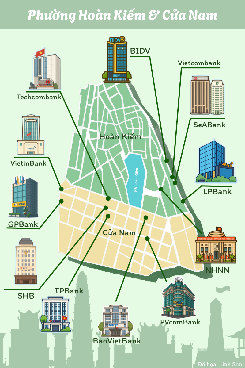 Hai phường của Hà Nội diện tích chưa đến 2 km2 nhưng là nơi đặt 
